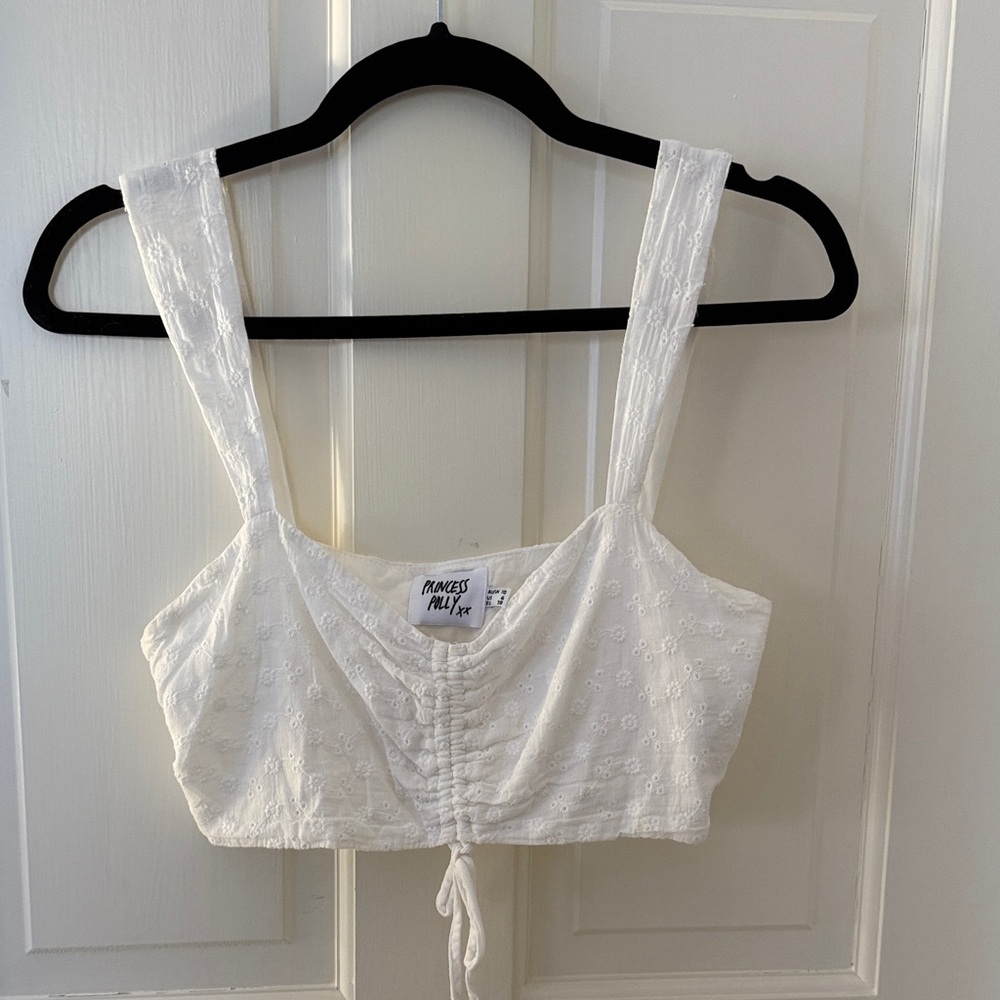 Princess Polly White Crop Top